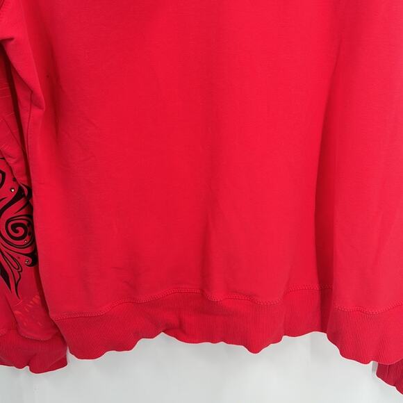 Harley Davidson Women's Red Zip Hoodie with Bling & Flames  Size XL - Picture 11 of 15